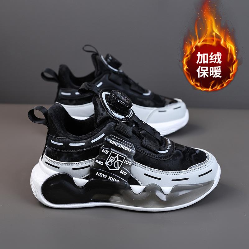 Cotton Shoes, Double-layered for Warmth, Winter Sports Shoes, Men's Rotating Buckle Design, New Style, for Older children2026Girls' Fleece-lined