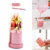 Yousheng Electric Juicer Cup 380ml Rechargeable Smoothie Maker with 6 Blades BPA-Free Travel Bottle for Ice Fruit Veggie Portable Blender Home/Outdoor