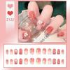 Press On Acrylic Fake Nails Set with Glue High Quality Handmade Nail Extension French Tips Woman False Short Nails Press Ons