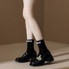 Japan Style Girls Lolita JK Shoes Metal Decoration Square Toe Hoof Heels Heels Female Sewing Loafers