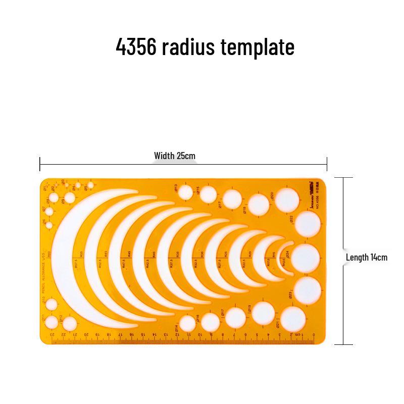 Multi-Function Drawing Template Ruler for Circles, Ellipses, Furniture, Architecture, Geometry, Mathematics, and Interior Design.