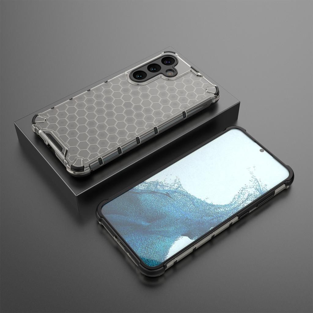 For Samsung Galaxy S25 Case PC+TPU Phone Cover Honeycomb Shape