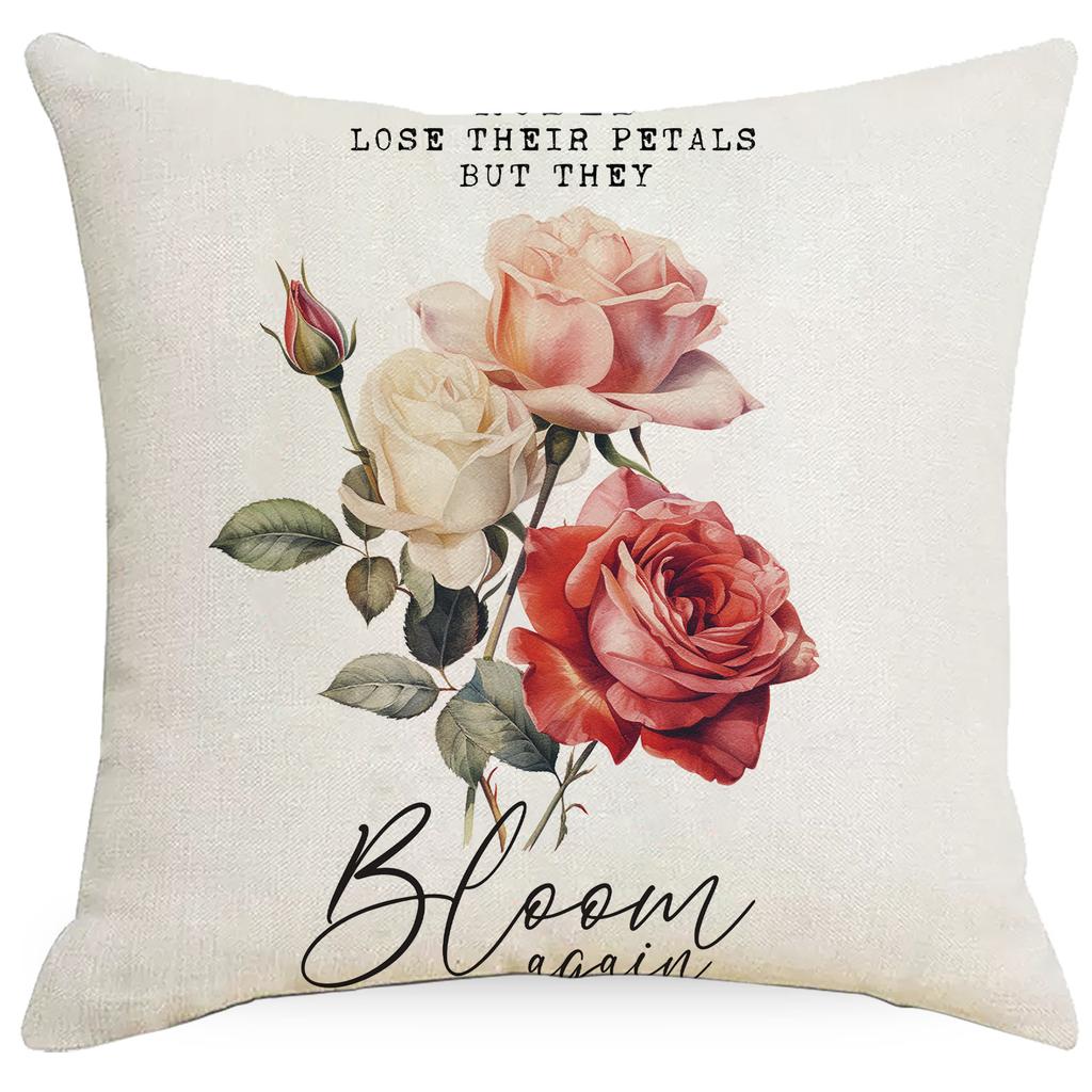 Neuer Vintage Blumenmuster Kissenbezug Wohnzimmer Sofa Kissenbezug