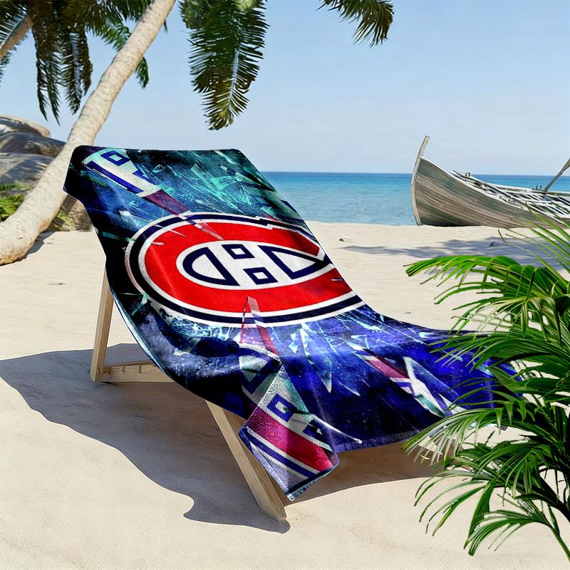 Montreal Canadiens Druck Strandtuch, Großes Weiches Schnelltrocknendes Handtuch für Strand Camping Schwimmen
