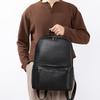 Genuine Leather Men's Business Fashion Casual Computer Backpack Simple Multi-layer Men's Bag