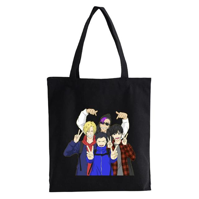 Anime Banana Fish Graphic Dámské Nákupní tašky Kabelky Látkové Plátěné Tašky Dámské y2k Opakovaně použitelné tašky přes rameno