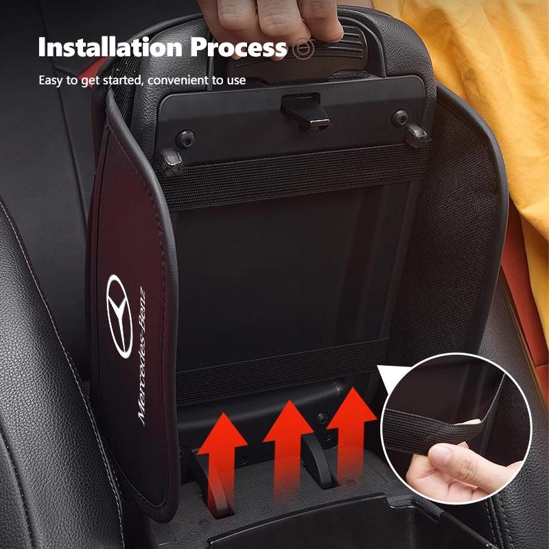 AABGW1 For Benz Car Center Console Leather Arm Rest Protection Cushion Storage Pocket AMG Exclusive A C E R V Class CLA CLS C180 C200