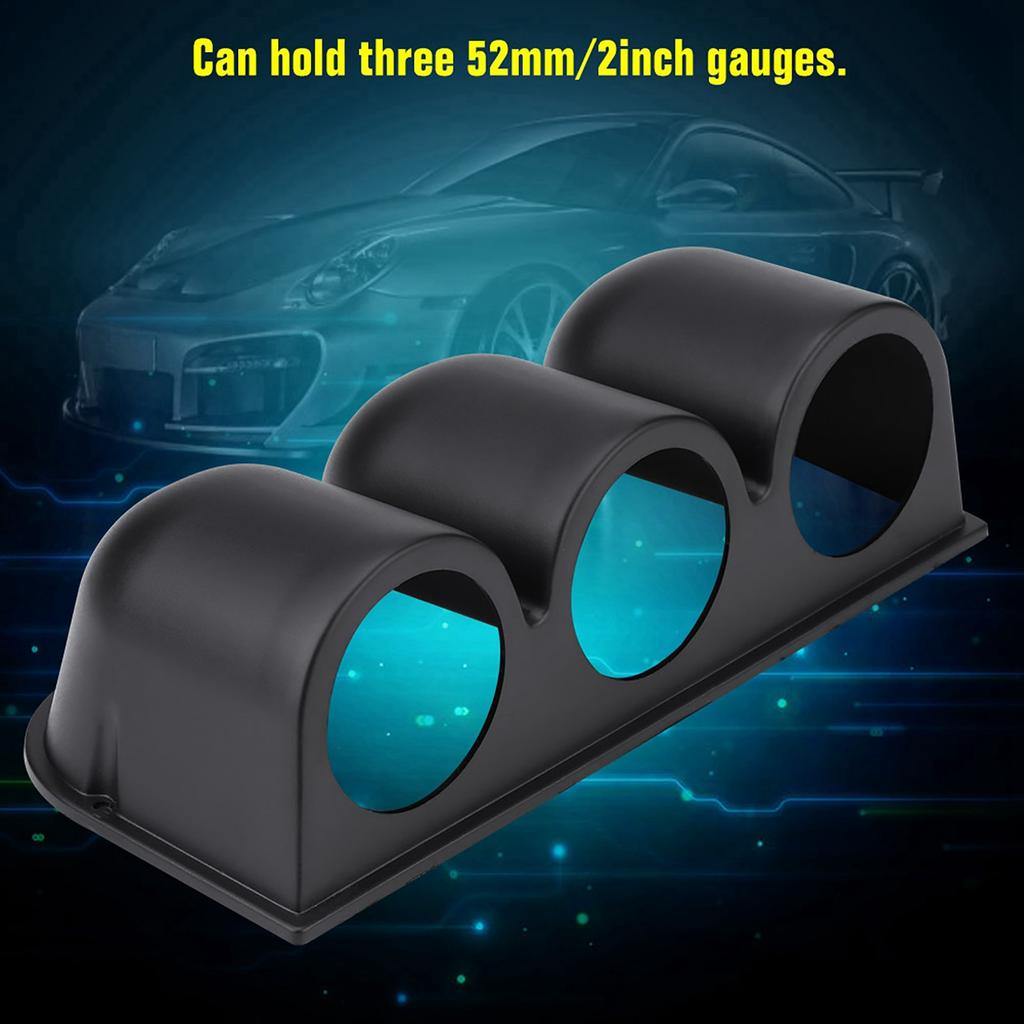 Black Universal 52mm 2 3 Hole Triple Dash Gauge Meter Pod Mount Holder