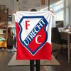 FC Utrecht bedeckte Flanelldecke, weicher Überwurf für Schlafzimmer Sofa, waschbar, Fußballfanartikel, tolles Geschenk.