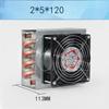 Air Conditioning Refrigerator Small with Shell Copper Tube Aluminum Fin Condenser with Fan Cooling Cooling 2*5*120