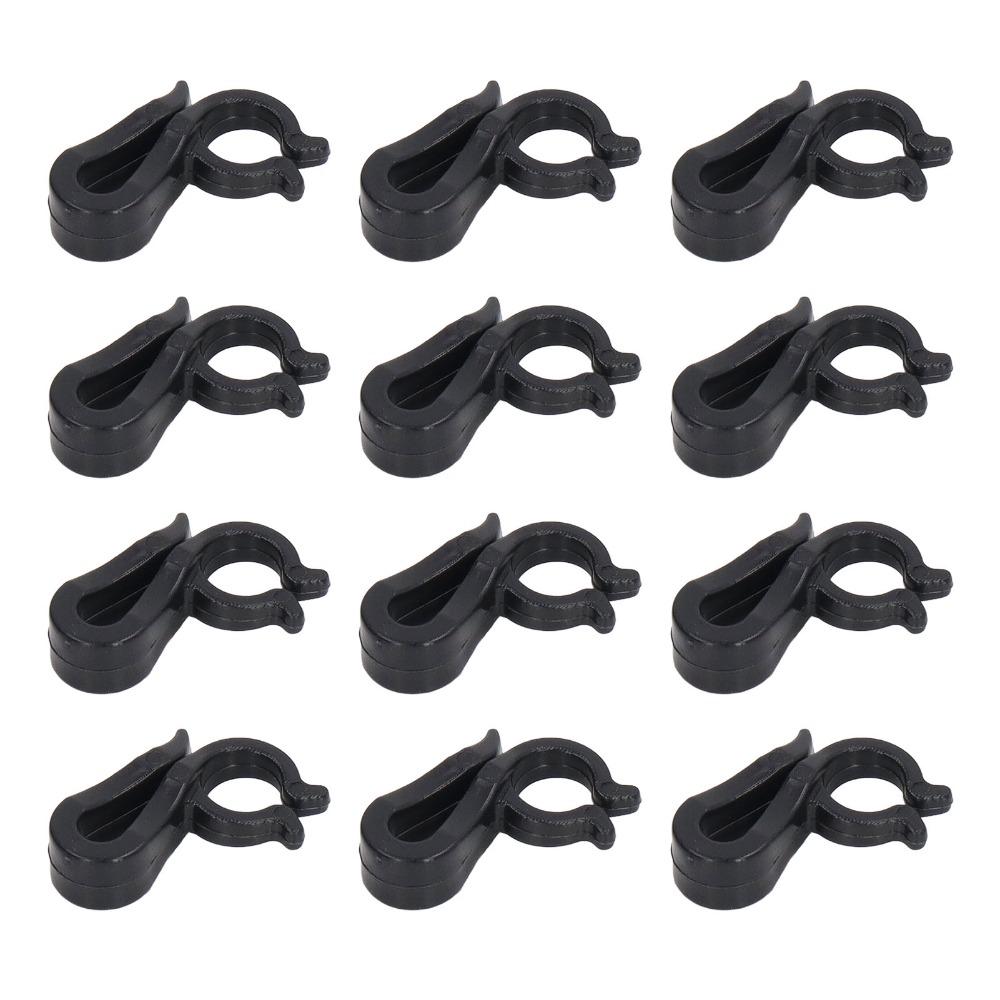 120 Pcs Black/ White Christmas Light Clips Plastic Waterproof Roof Christmas Light Clips Reusable 2.3 X 1.6cm