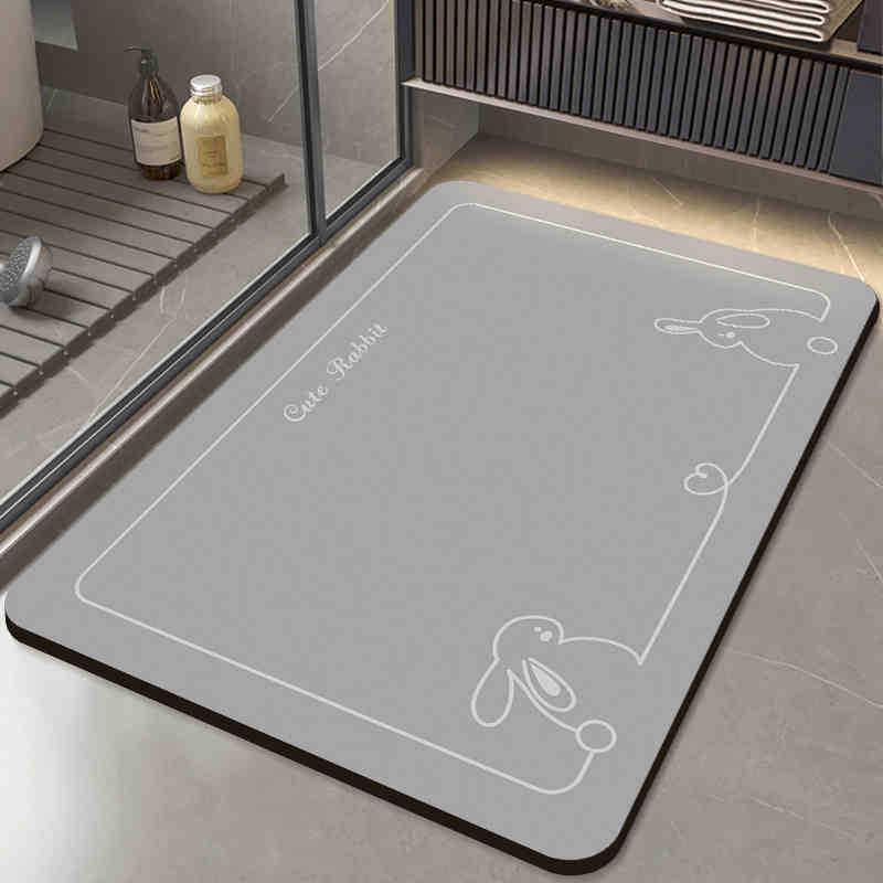 Quick-Dry Non-Slip Minimalist Floor Mat - Water-Absorbent & Easy-Clean for Bathroom & Entrance
