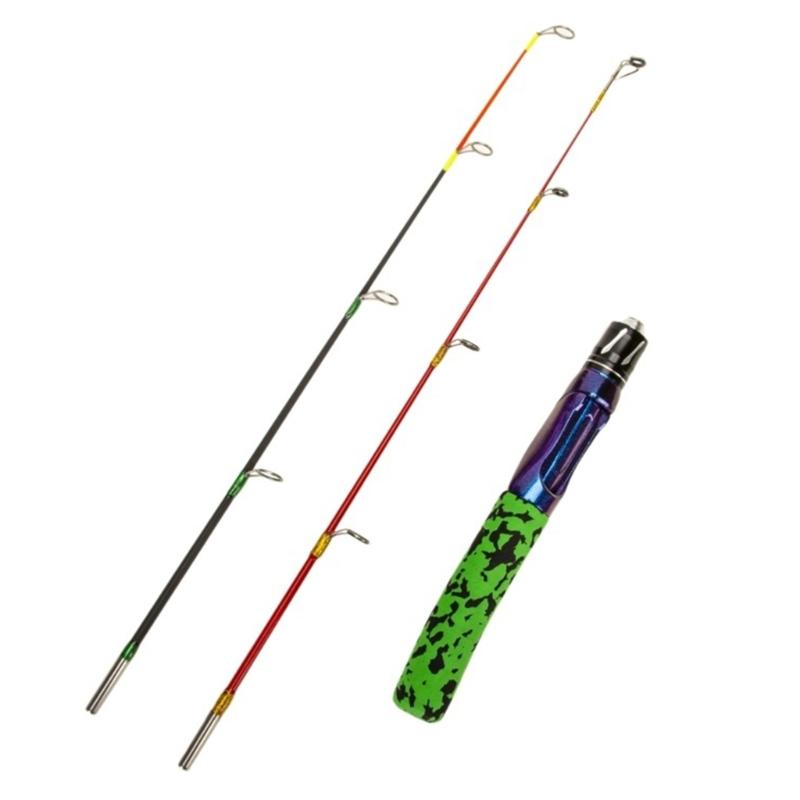 Two Section Winter Outdoor Fishing Rod Lightweight Carbon Construction EVA Grip Cold Weather Ice Fishing Gear Equipment