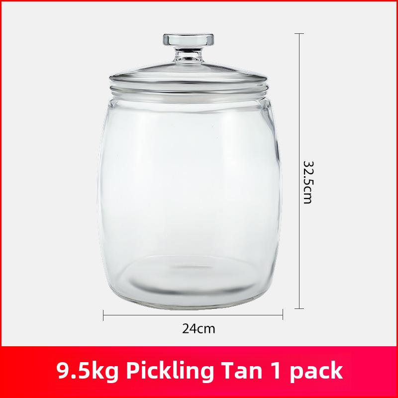

Сичуаньська харчова товстостінна скляна банка для соління - з широким горлом, герметична ємність для домашнього використання 19 jin water capacity