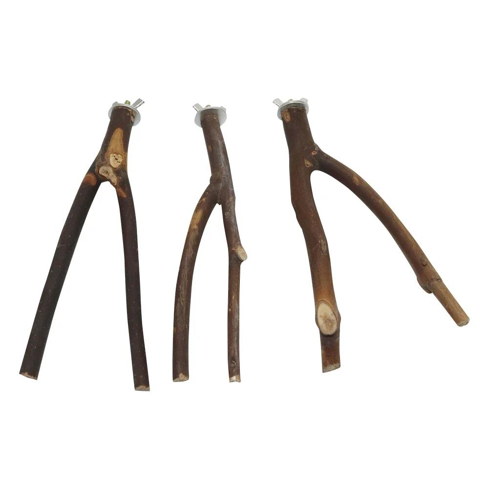 1 Stück Haustier Vogel Baum Astgabel Stand 15cm Papagei Holzast Stand Vogelspielzeug Hamster Kleintier Sitzstange Vogel Stand Natürliches Zubehör