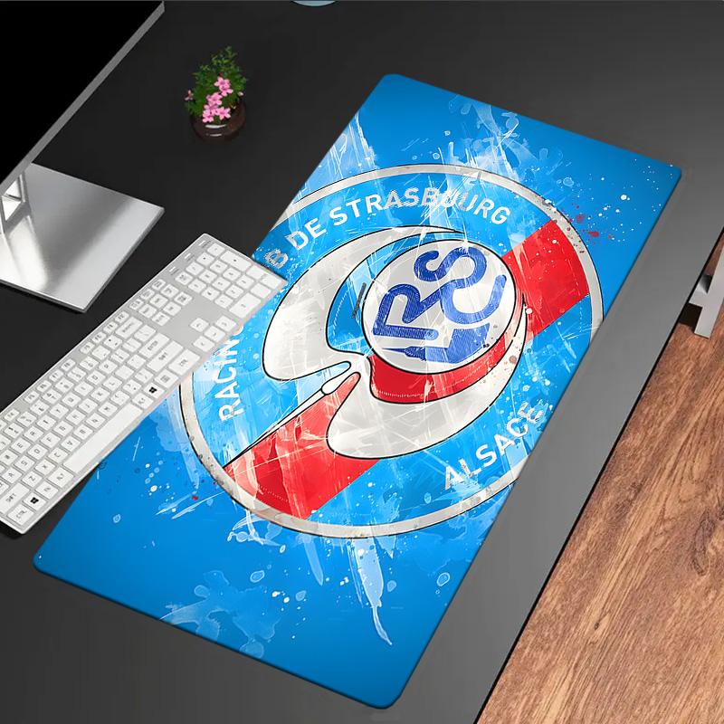 Racing Club Strasbourg Crest Mouse Pad, Rubber Base, Mouse Pad for Gamers and Office Use, Gaming Desk , Easy To Clean Mat Christmas fan gifts