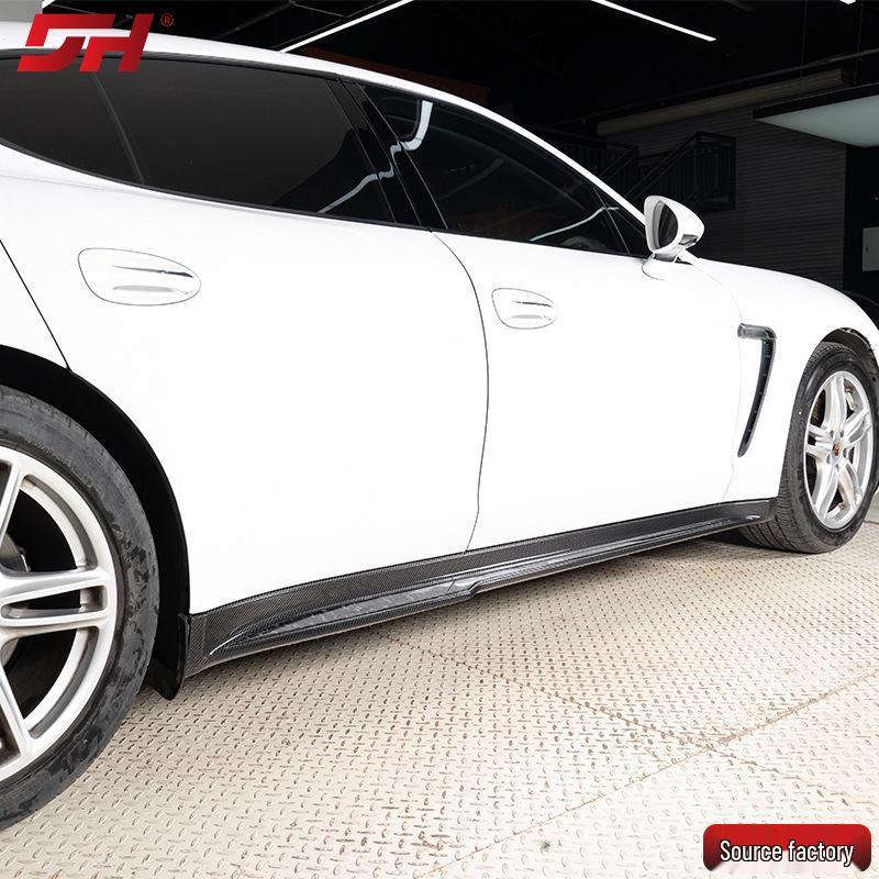 Dry Carbon Side Skirts for Porsche Panamera 10-16, Model 976 SD, Non-Destructive Installation - Short Wheelbase
