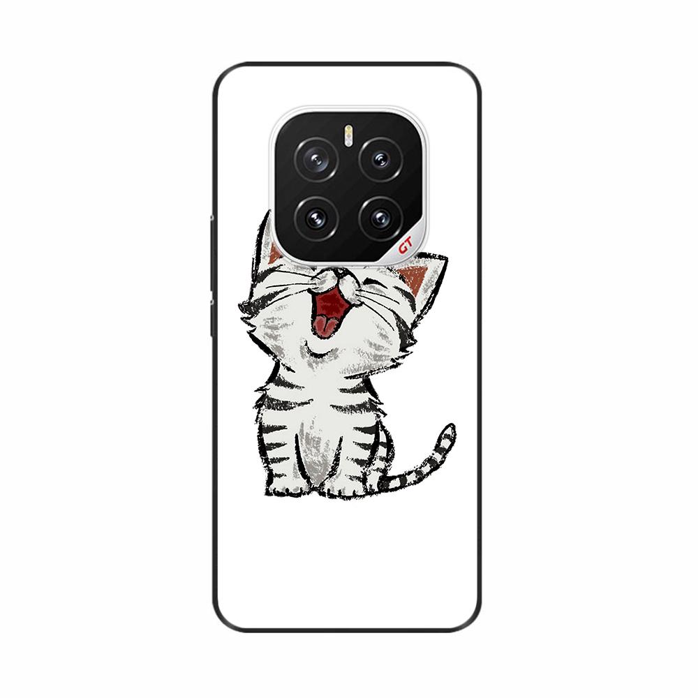 For Honor GT Pro Case Capa Silicone Painted Cats Soft Black Cover For Honor GT Pro Cover honorGT Pro TPU Coque Protective Shells