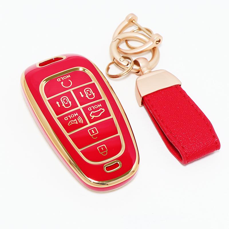 7 Buttons Tpu Remote Fob Cover Holder Shell For Hyundai Santa Fe Tucson  Atos Prime Solaris Nexus Nx4  Car Key Case