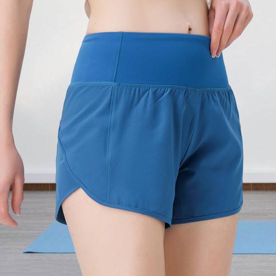 Women Shorts Breathable Quick Dry Tummy Control Sweat-absorbent with Zipper Pocket Fitness Workout Solid Color Summer Women Workout Training Shorts
