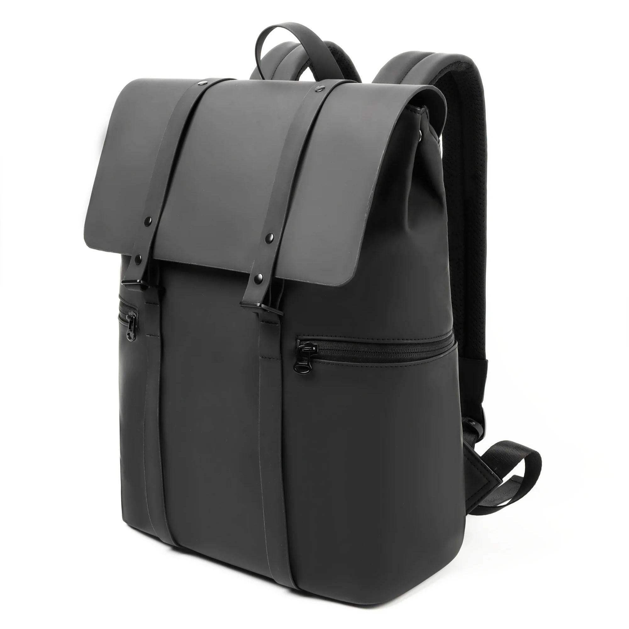 

Черный кожаный мужской рюкзак дорожный рюкзак повседневная сумка большой рюкзак для ноутбука мягкий кожаный деловой рюкзак