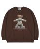 TI.GLAKE Back Hood Bear Oversized Sweatshirt Brown