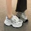 Trendy Ladies' Dad Shoes 2024 New Mesh Breathable Thick Sole Anti Slip Versatile Casual Running Sports Vulcanized Shoes Sneakers