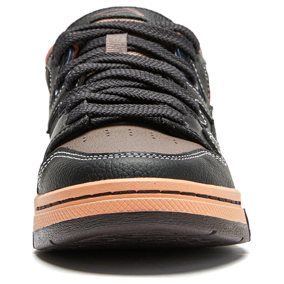 Li Ning We I Pro Stoff Synthetikleder Bequem Vielseitig Abriebfest Rutschfest Low-Top Skateschuhe Damen Sneaker Schwarz AECU014-3