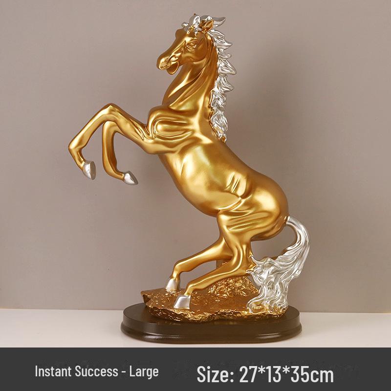 

Украшения Золотой Лошади: Современный декор рабочего стола для мгновенного успеха и процветания. As Shown
