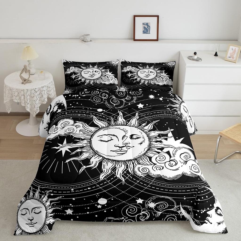Butterfly Dream Catcher Comforter Set for Kids Teens Girls, Mandala Feather Bedding Down Comforter Twin Size, Bohemian Duvet Insert, Galaxy