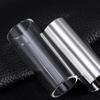 Alasum Guitar Slide Set of 2 Clear Silver Slide Bar Short Medium for Electric Guitar Stainless Steel Glass Bottleneck Playing Accessories