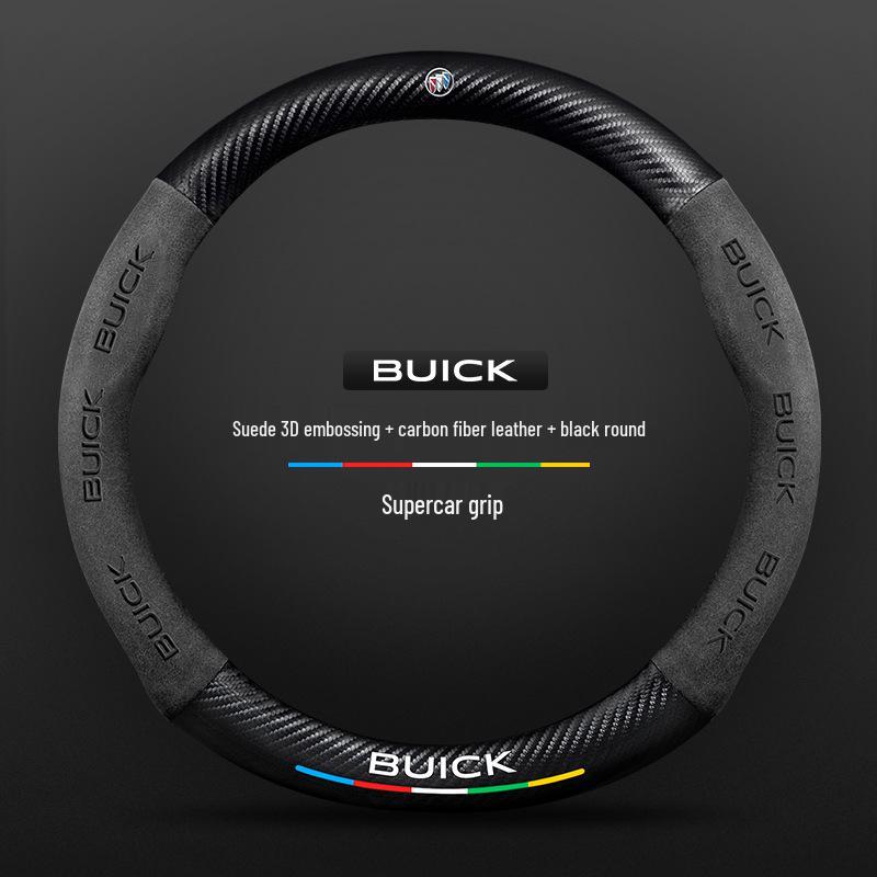 Genuine Leather Steering Wheel Cover for Buick: Encore, Verano, Excelle, Regal, LaCrosse, GL8