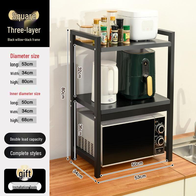 Multi-layer Kitchen Storage Rack for Microwave, Oven, and Rice Cooker