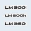 LM300 LM350 LM300h HYBRID 3D Chromowane Czarne Litery Numer Emblemat Błotnik Samochodu Tylna Klapa Logo Odznaka Naklejka Dla Lexus Seria LM