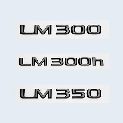 Glänzende Schwarze 3D ABS Buchstaben Nummer LM300 LM350 LM300h HYBRID Emblem Für Auto Kofferraum Logo Aufkleber Abzeichen Zubehör
