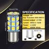 Ruiandsion 2pcs 1156 BA15S LED Light Bulbs Super Bright 5050 Chips 27SMD DC 6V LED Bulb for Reverse Turn signal Light,White