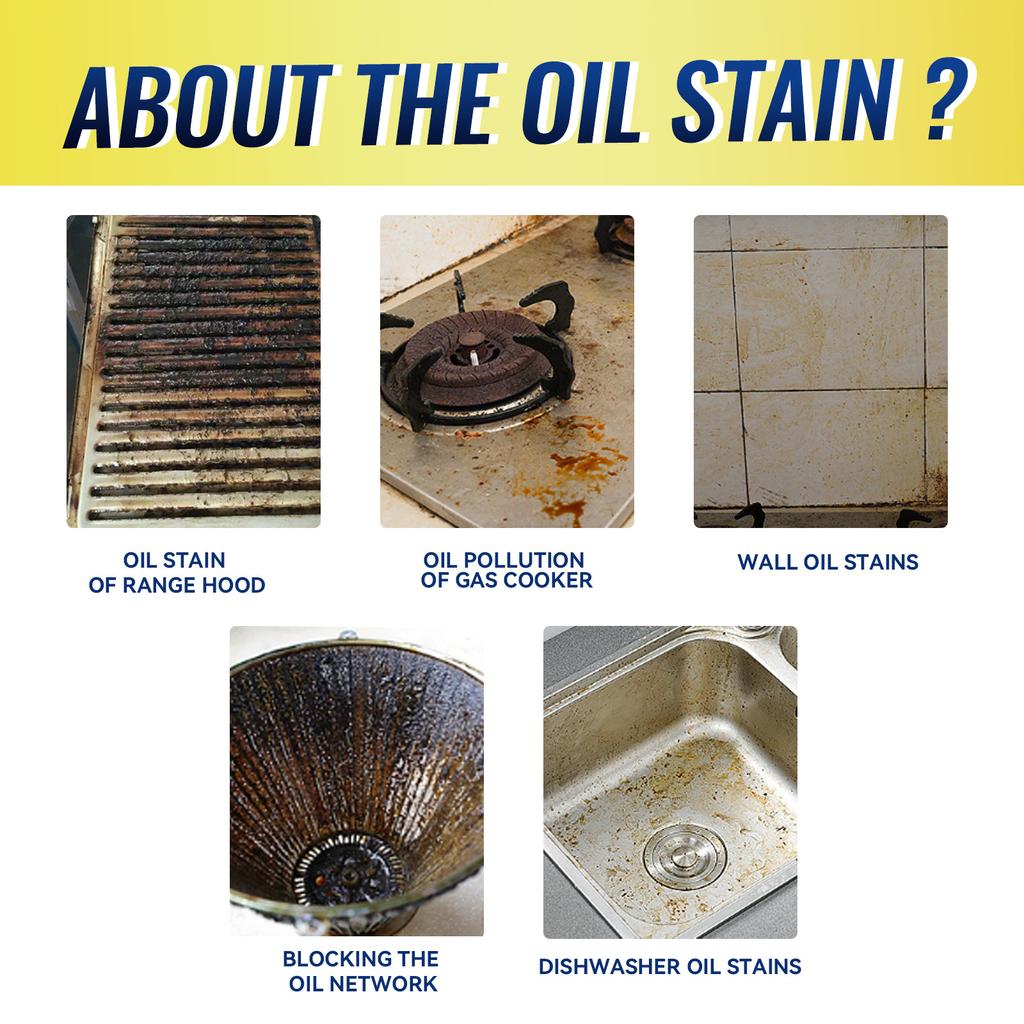 JUE-FISH Mehrzweck-Fettlöser für Küchenherde, Küchenutensilien, Dunstabzugshauben, Ölflecken, Schmutz, starke Ölflecken, Reinigungsmittel