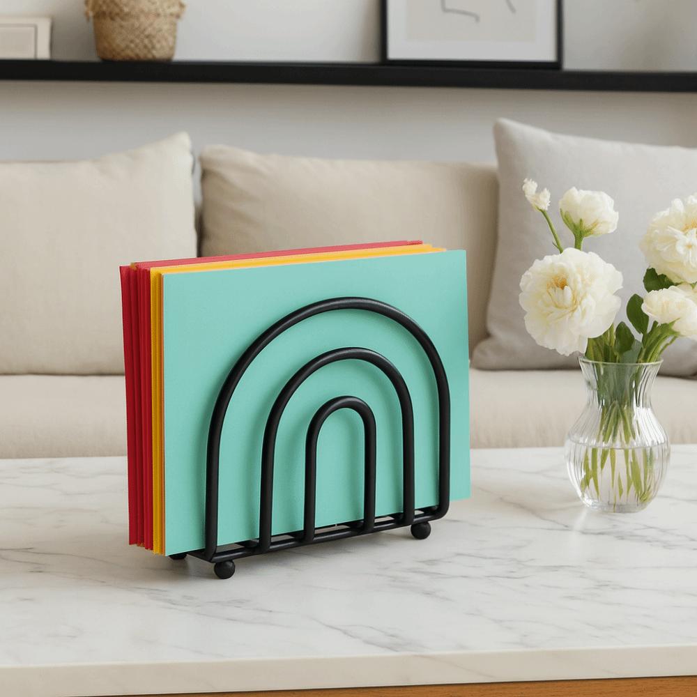 Metal Napkin Holder Hollow Tissue Dispenser Stable Paper Napkin Organizer  Dinner Table