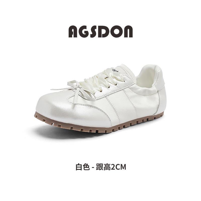 Augustine Ballet Training Shoes Women's 2025 New Summer Flat-bottomed Platform Sports Forrest Gump White Shoes Casual Shoes