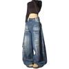 2025 American Spicy Girl Wide-Leg Rivet Distressed Jeans for Women - Autumn Street Style