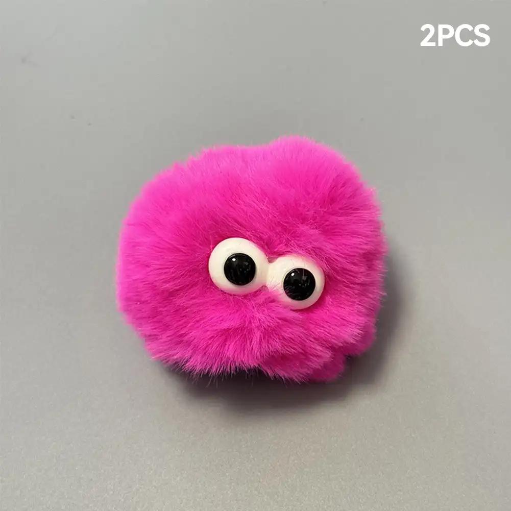 

2 шт. Мотоциклетный шлем Милый плюшевый шарик Украшение Мягкие большие глаза Шлем для мотокросса на все лицо Наклейка для внедорожного шлема Аксессуары для мотокросса розы красного