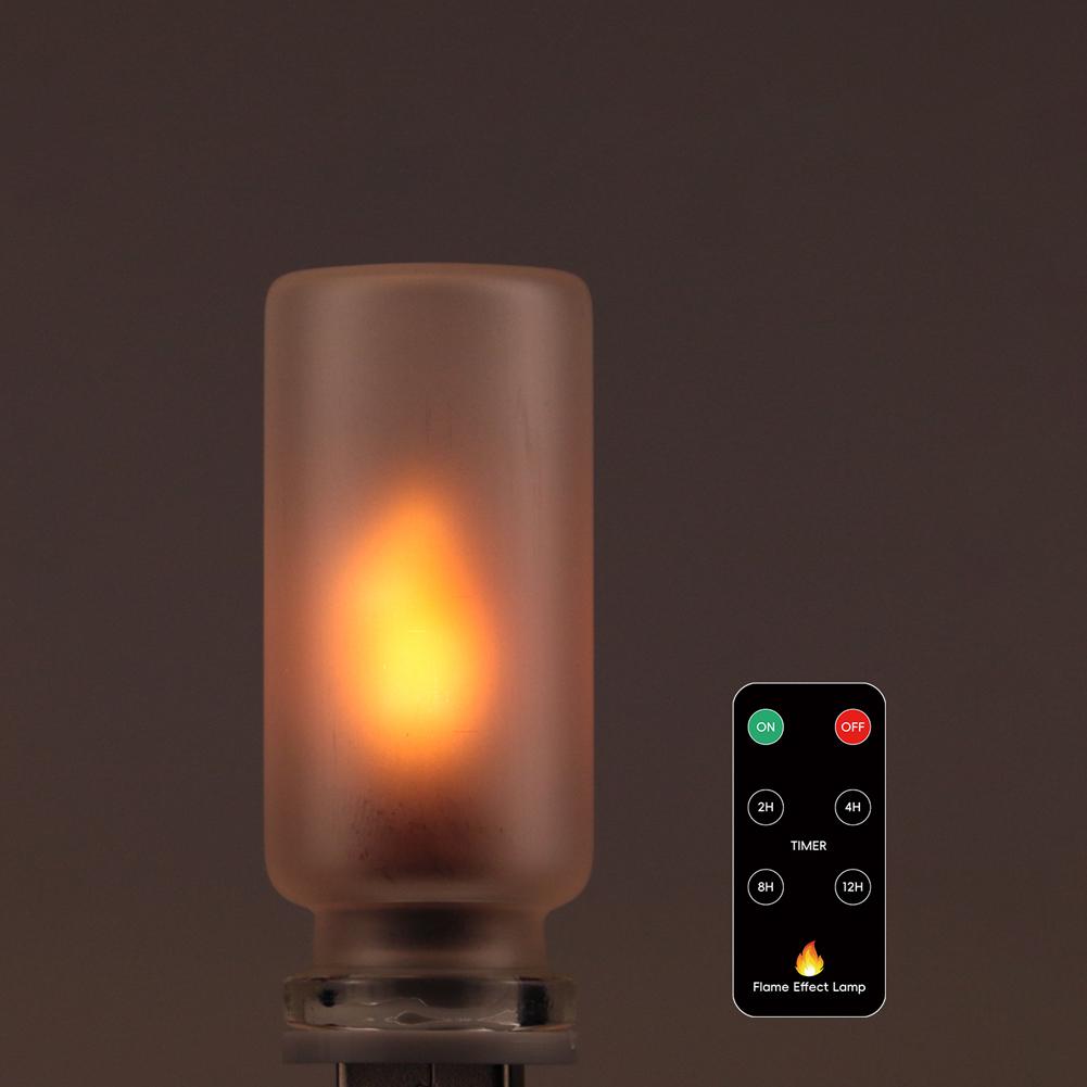 

USB Led Flash Candles Light Bulb Timer Function Dynamic Flame Effect LED Light Car Interior Decoration Light With Remote Control