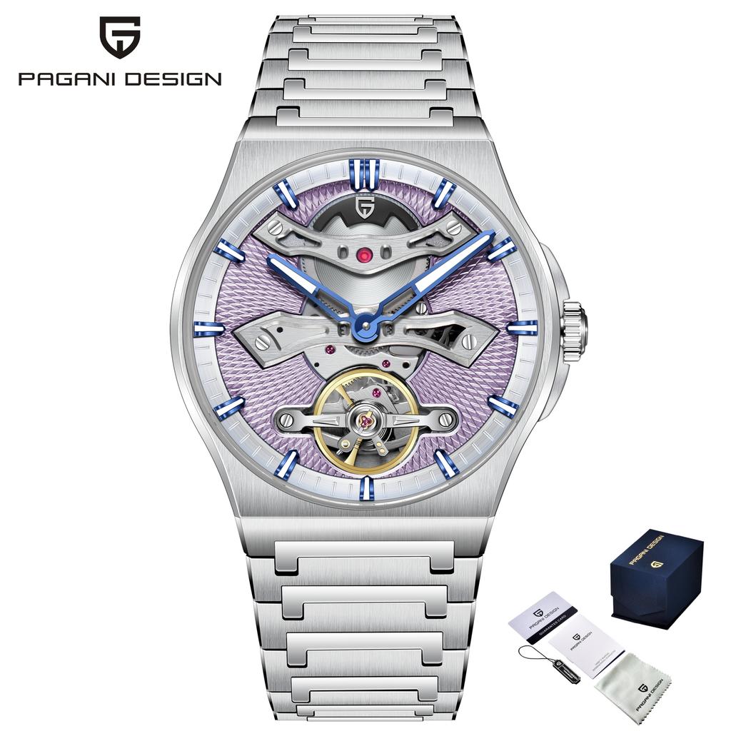 New Pagani Design 42mm Automatic Mechanical Watch Luxury Sapphire Glass Skeleton 100m Waterproof Stainless Steel Men's Watch