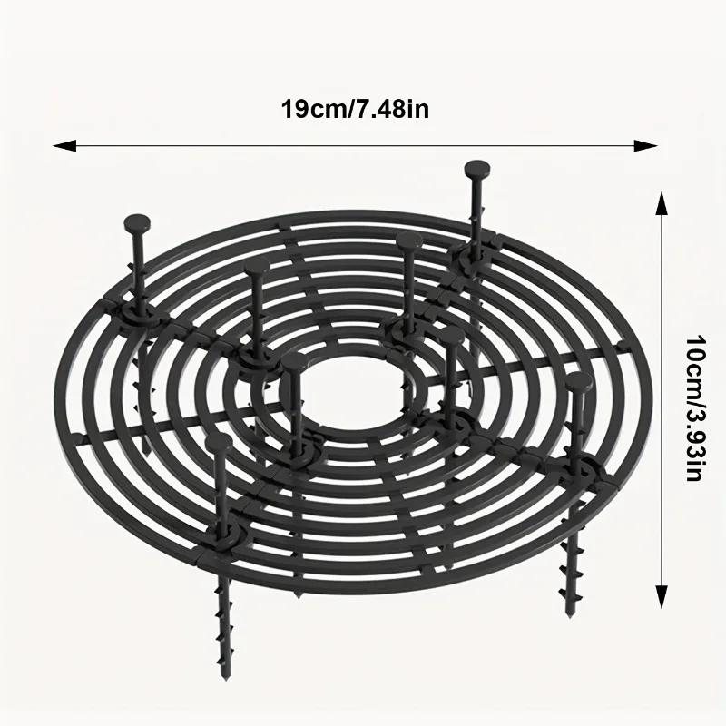 1Pc Flower Pot Guard Cover Plant Protector Cat Digging Stopper Hollow-Out Soil Guard Cuttable Plant Cover with Nails for Home