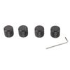 4Pcs Guitar Knob Metal Volume Tone Control Dome Flat Top Barrel Knob Musical Instrument Accessory
