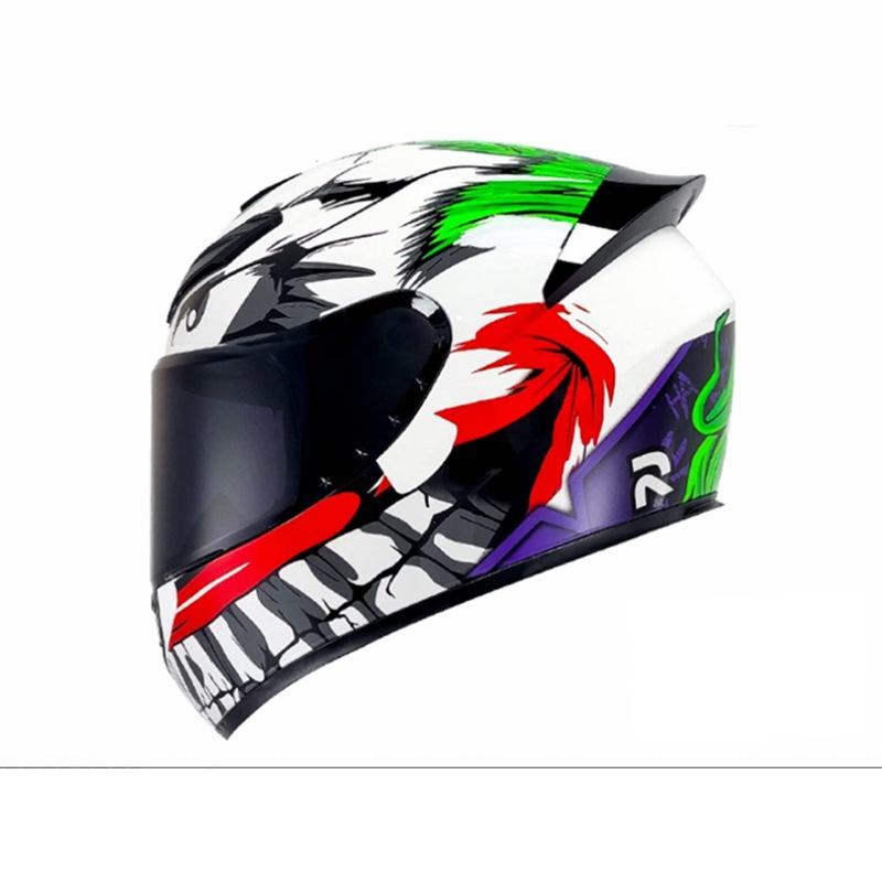 New QK111 Four-Season Full-Face Motorcycle Helmet Unisex Riding Helmet for Adults with Clear or Black Lens Available