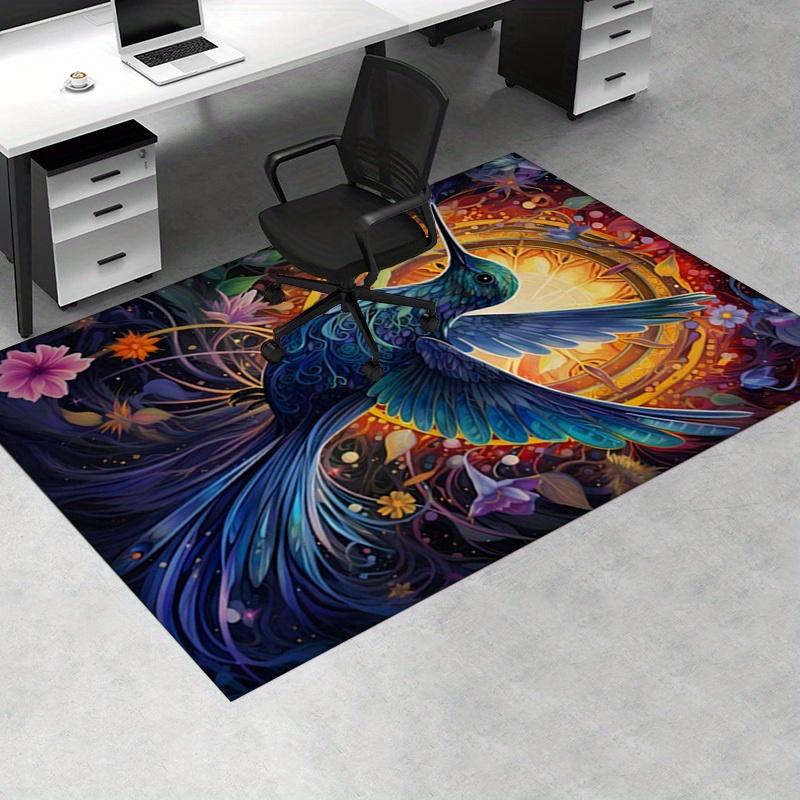 1pc. Colorful Hummingbird Floral Rug for Home Decor, Office Carpet, Chair Cover, Outdoor Mat Gift