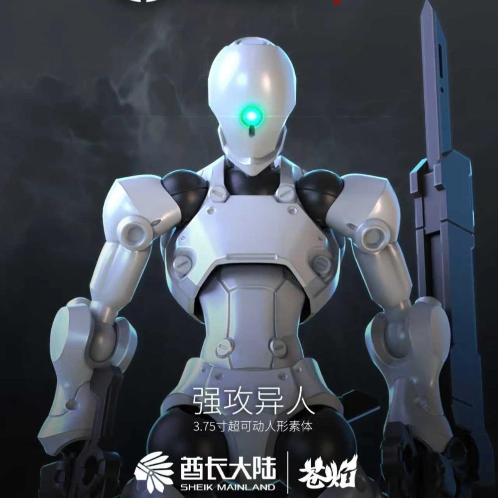 Sheik Festland 3MIN Projekt A 1/18 Swift Wolf Angriffs-Mecha, Baubar Gelenkige Actionfigur Modellbausatz Mehrfarbige Optionen