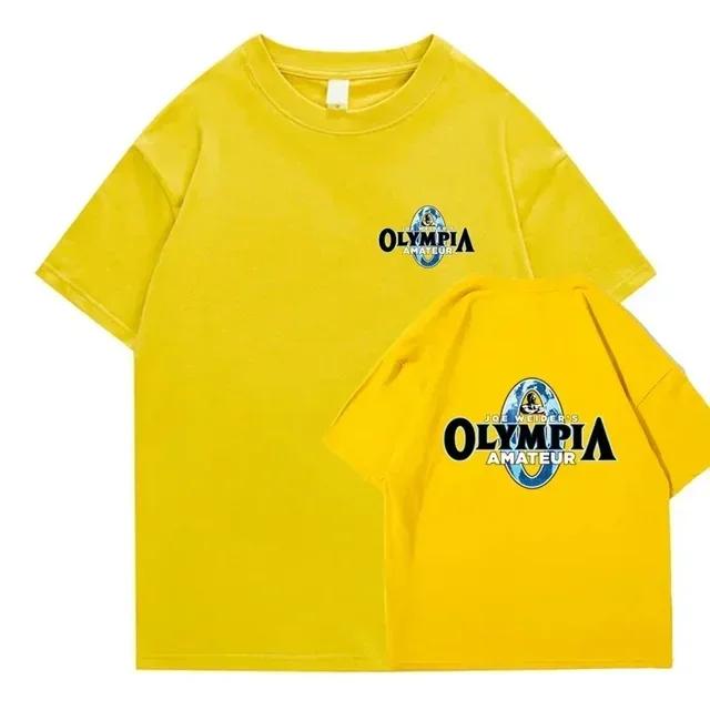Unisex Tees Joe Weiders Olympia Amateur Cotton Short Sleeve Double Side Print Tshirt Daily Casual Couple Clothes Oversized Tops