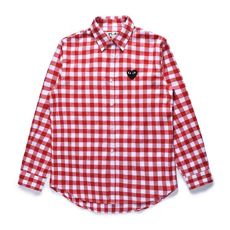 COMME des GARCONS PLAY Men Plaid Shirt 